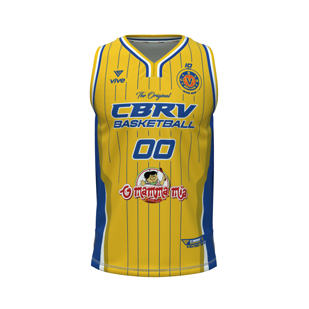 12. CAMISETA BASKET EVOLUTION AMARILLA +35 MASCULINO (Omamma mía)