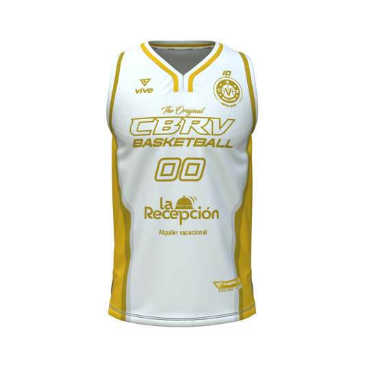21. CAMISETA BASKET EVOLUTION BLANCA  MINI FEMENINO SENIOR MASCULINO PITÁGORAS AXQ (La Recepción)